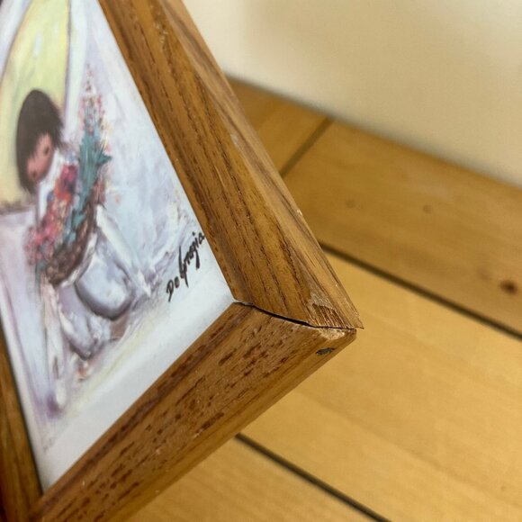 Flower Boy De Grazia Art Print Framed Vintage Children Series Southwest Indians - Picture 3 of 6